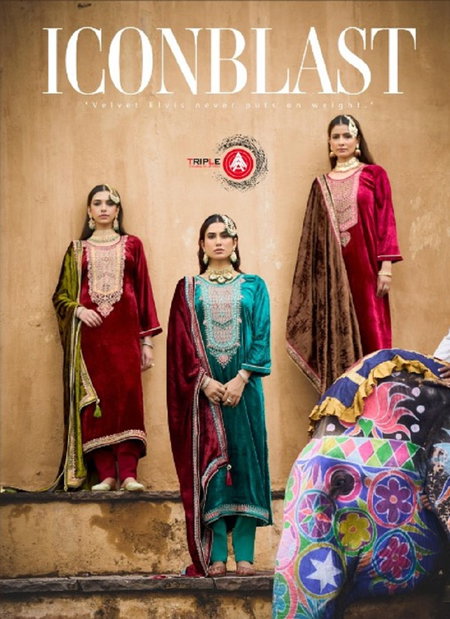 Iconblast By Triple Aaa Viscose Velvet Designer Salwar Suits Orders In India